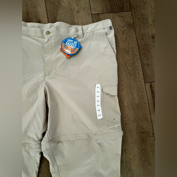 Men’s‎ Plus Size Beige Convertible Omni Shade Moisture Wicking Nylon Pants 54x30 - Picture 2 of 10